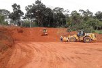 Route Olama – Bingambo (N22). L’entreprise est mobilisée sur le terrain